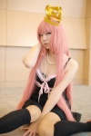 cosplay crown dress kneesocks megurine_luka necklace pantyhose pink_hair sheer_legwear shirato_miyuki vocaloid rating:Safe score:1 user:pixymisa