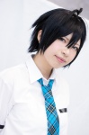 blouse cosplay idolmaster kikuchi_makoto school_uniform tie yuzuki_yuzun rating:Safe score:0 user:pixymisa