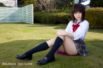 blouse bookbag costume kawamura_yumi kneesocks pleated_skirt school_uniform skirt rating:Safe score:3 user:nil!
