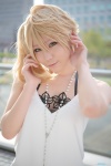 benio blonde_hair cosplay dress necklace sasa side_ponytail yellow_eyes zone-00 rating:Safe score:1 user:pixymisa