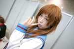 asahina_mikuru cosplay orange_hair sailor_uniform school_uniform suzumiya_haruhi_no_yuuutsu yamabushi rating:Safe score:0 user:Log