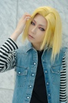 android_18 blonde_hair cosplay denim dragonball houtou_singi tshirt vest rating:Safe score:0 user:nil!