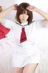 aoi_minamo bed chocoball cosplay miniskirt real_drive real_drive_sennou_chousashitsu sailor_uniform school_uniform skirt rating:Safe score:0 user:nil!