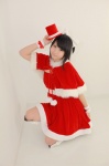 boots cosplay dress enako enaplus hairbow love_plus santa_costume shawl takane_manaka thigh_boots thighhighs top_hat zettai_ryouiki rating:Safe score:1 user:nil!