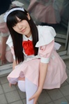 apron cosplay dress hairband minatsuki_naru original thighhighs waitress waitress_uniform zettai_ryouiki rating:Safe score:0 user:nil!