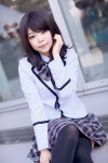 blazer blouse bowtie cosplay ichinomiya_kanna pleated_skirt shingyoji_fumie shiritsu_bakaleya_koukou skirt thighhighs rating:Safe score:0 user:pixymisa