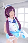 cosplay dress dress_lift garrison_cap haruka love_live!_school_idol_project love_m@ster panties purple_hair tojo_nozomi twintails rating:Safe score:0 user:nil!