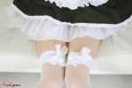 apron costume dress fishnet_stockings maid maid_uniform shimizu_emi thighhighs zettai_ryouiki rating:Safe score:1 user:nil!
