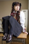 blouse classroom cosplay desk fate/series fate/stay_night hair_ribbons inui_youko school_uniform skirt tie tohsaka_rin twintails vest rating:Safe score:0 user:nil!