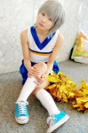 cheerleader cosplay ibara kneesocks miniskirt nagato_yuki pleated_skirt pom_poms silver_hair skirt suzumiya_haruhi_no_yuuutsu tank_top rating:Safe score:0 user:nil!
