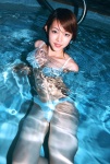 bikini cleavage iwasa_mayuko pool shirt_lift swimsuit wet rating:Safe score:0 user:nil!