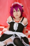 ahoge apron cosplay crossplay curo dress hairband leash maid maid_uniform purple_hair shounen_maid_curo-kun thighhighs ugino_kagami zettai_ryouiki rating:Safe score:0 user:nil!