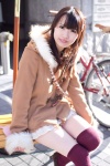 aisu coat dress shoulder_bag thighhighs zettai_ryouiki rating:Safe score:0 user:pixymisa