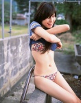 bikini midriff shirt_lift sugimoto_yumi swimsuit tshirt rating:Safe score:0 user:nil!