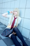 blonde_hair cosplay croptop macross macross_frontier sakurame_ruka sheryl_nome tie rating:Safe score:1 user:Log