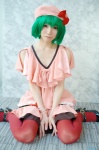 beret cosplay dress green_hair macross macross_frontier pantyhose ranka_lee tatsuki_(ii) rating:Safe score:4 user:nil!