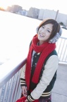 blouse ear_muffs jacket miniskirt oriyama_miyu scarf skirt tshirt rating:Safe score:0 user:nil!