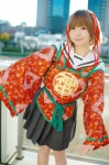cosplay hair_ribbons hitotsubashi_yurie kamichu! kimono matsuri pleated_skirt sailor_uniform school_uniform skirt rating:Safe score:1 user:nil!