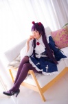 blouse cosplay gokou_ruri hairband mashiro_yuki miniskirt ore_no_imouto_ga_konna_ni_kawaii_wake_ga_nai pantyhose purple_hair purple_legwear shawl skirt rating:Safe score:1 user:nil!