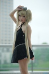 blonde_hair cosplay dress hazuki_minami hoshina_utau microphone pantyhose shugo_chara! twintails rating:Safe score:2 user:nil!
