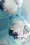 cosplay detached_sleeves hatsune_miku leggings one-piece_swimsuit pool saku scene_ever_4 swimsuit twintails vocaloid wet rating:Safe score:1 user:nil!