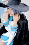 blue_hair cape cat cosplay minatsuki_naru nagato_yuki purple_hair sailor_uniform school_uniform suzumiya_haruhi_no_yuuutsu wand witch_hat rating:Safe score:0 user:nil!