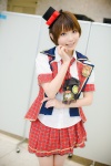 akb48 blouse cosplay hinomura_uta jacket miniskirt shinoda_mariko_(cosplay) skirt slip top_hat vest rating:Safe score:0 user:pixymisa