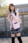 backpack blazer blouse dgc_0976 pleated_skirt school_uniform skirt sweater_vest tanaka_natsuko thighhighs zettai_ryouiki rating:Safe score:0 user:nil!