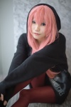 cosplay hoodie megurine_luka pantyhose red_legwear tagme_song tatsuki_(ii) vocaloid rating:Safe score:4 user:nil!