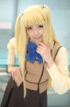 blonde_hair blouse cosplay kaieda_kae maria_holic school_uniform shidou_mariya skirt twintails vest rating:Safe score:1 user:nil!