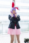 animal_ears blazer blouse bunny_ears cosplay hiiragi_mayon pink_eyes pleated_skirt purple_hair reisen_udongein_inaba skirt tie touhou rating:Safe score:1 user:pixymisa