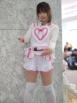 apron blouse cosplay pantyhose sheer_legwear thighhighs white_legwear yuu_(ii) zettai_ryouiki rating:Safe score:0 user:pixymisa