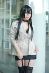 bra choker cosplay garter_straps jacket k keito skirt thighhighs yubikiri_maria zettai_ryouiki rating:Safe score:0 user:pixymisa