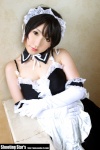 apron cleavage cosplay dress elbow_gloves gloves hairband kore_ga_watashi_no_goshujin-sama maid maid_uniform please_order_love saku sawatari_izumi rating:Safe score:1 user:nil!