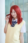 blouse cosplay love_live!_school_idol_project nishikino_maki nora red_hair school_uniform sweater_vest rating:Safe score:0 user:nil!