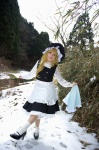 apron blonde_hair blouse braid cosplay jumper kirisame_marisa riyo socks touhou witch_hat rating:Safe score:0 user:nil!