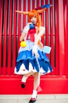 balls bows chains cosplay horns ibuki_suika orange_hair skirt sleeveless_blouse touhou yae_maiko rating:Safe score:1 user:pixymisa