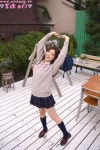 blouse kneesocks pleated_skirt school_uniform skirt sweater togashi_azusa rating:Safe score:0 user:nil!