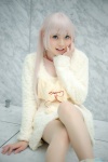 choker cosplay dress k neko_(k) pantyhose pink_hair sheer_legwear soubi_zero sweater_dress rating:Safe score:4 user:nil!