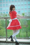 apron bows cosplay dress katou_mari original thighhighs zettai_ryouiki rating:Safe score:1 user:pixymisa
