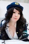 blazer blouse bowler cleavage cosplay handcuffs police_uniform policewoman ran_(zone-00) reiju zone-00 rating:Safe score:0 user:pixymisa