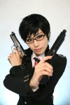 ao_no_exorcist cosplay crossplay glasses gun okumura_yukio tasha uniform rating:Safe score:0 user:c0rtana