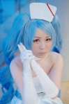 ayata blue_hair choker cosplay dress elbow_gloves gloves hatsune_miku project_diva twintails vocaloid rating:Safe score:0 user:nil!