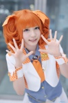blouse cosplay cropped_jacket idolmaster miniskirt orange_hair skirt takatsuki_yayoi twintails yume_(ii) rating:Safe score:0 user:nil!