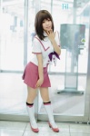 blouse bow cosplay from_the_new_world kneehighs pantyhose sheer_legwear shimotsuki_sato skirt watanabe_saki rating:Safe score:0 user:pixymisa