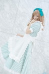 amnesia apron blonde_hair cosplay dress dress_lift hairbow heroine_(amnesia) maitako rating:Safe score:0 user:nil!