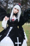 cosplay dress hairband houtou_singi rozen_maiden suigintou white_hair wings rating:Safe score:3 user:nil!