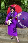 cosplay guitar kimono murasaki_(pop'n) otsu pop'n_music umbrella rating:Safe score:0 user:nil!