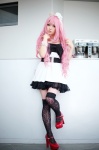 cosplay dress megurine_luka pink_hair tagme_song thighhighs tiara vocaloid yuito zettai_ryouiki rating:Safe score:6 user:nil!