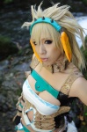 armor barioth_(armor) bikini blonde_hair cleavage cosplay gauntlets hairband monster_hunter monster_hunter_frontier non_(ii) swimsuit rating:Safe score:1 user:nil!